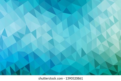 Light Blue, Green vector abstract mosaic pattern. Creative illustration in halftone style with gradient. Brand new design for your business.