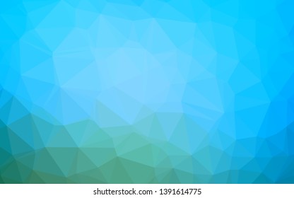 Light Blue, Green vector abstract polygonal layout. Geometric illustration in Origami style with gradient. Triangular pattern for your business design.