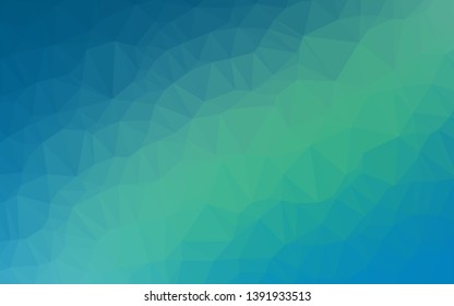 Light Blue, Green vector abstract polygonal layout. Geometric illustration in Origami style with gradient. Brand new style for your business design.