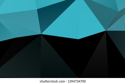 Light Blue, Green vector abstract polygonal texture. Colorful illustration in Origami style with gradient.  The best triangular design for your business.