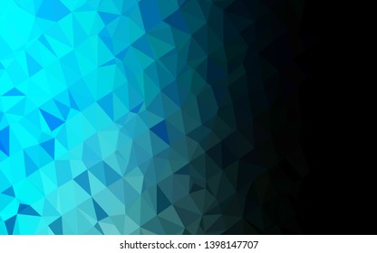 Light Blue, Green vector abstract mosaic background. Shining illustration, which consist of triangles. New texture for your design.