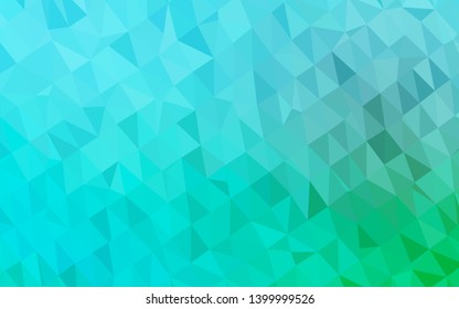 Light Blue, Green vector abstract polygonal layout. Shining colored illustration in a Brand new style. Brand new style for your business design.