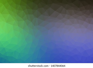 Light Blue, Green vector abstract mosaic backdrop. Polygonal abstract illustration with gradient. Pattern for a brand book's backdrop.