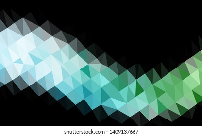 Light Blue, Green vector abstract mosaic background. Creative illustration in halftone style with gradient. Template for a cell phone background.