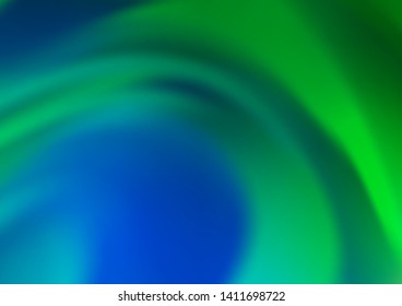 Light Blue, Green vector abstract blurred background. Glitter abstract illustration with an elegant design. The background for your creative designs.