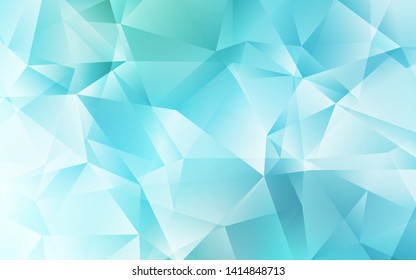 Light Blue, Green vector abstract mosaic backdrop. A sample with polygonal shapes. Template for cell phone's backgrounds.