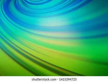 Light Blue, Green vector abstract blurred template. A completely new color illustration in a bokeh style. The template can be used for your brand book.