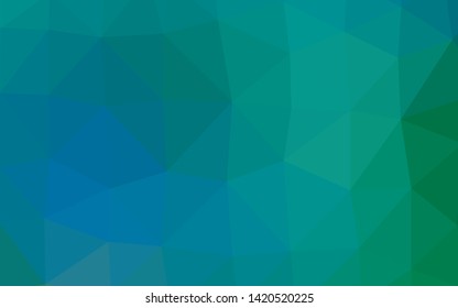 Light Blue, Green vector abstract polygonal texture. A sample with polygonal shapes. Brand new style for your business design.