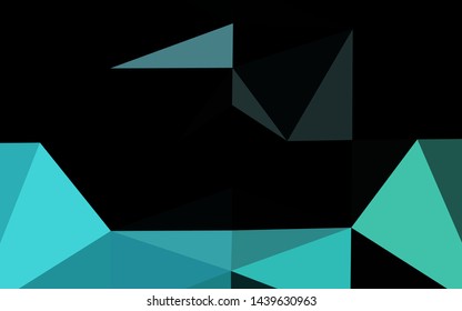 Light Blue, Green vector abstract mosaic backdrop. Creative illustration in halftone style with gradient. The best triangular design for your business.