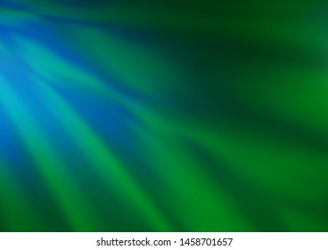 Light Blue, Green vector abstract blurred pattern. A completely new color illustration in a bokeh style. The best blurred design for your business.