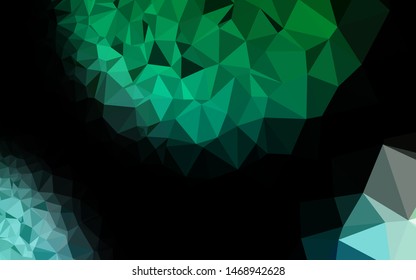 Light Blue, Green vector abstract polygonal texture. Colorful abstract illustration with gradient. Elegant pattern for a brand book.