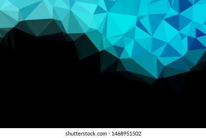 Light Blue, Green vector abstract mosaic background. Shining illustration, which consist of triangles. Brand new design for your business.