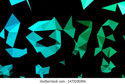 Light Blue, Green vector abstract mosaic pattern. Geometric illustration in Origami style with gradient. Brand new style for your business design.