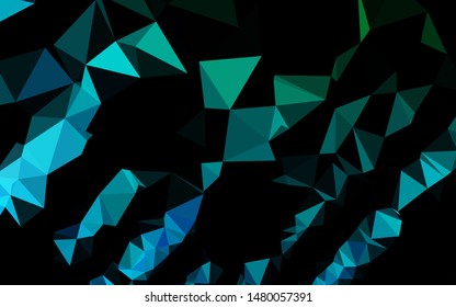 Light Blue, Green vector abstract polygonal layout. Colorful illustration in abstract style with gradient. Completely new design for your business.