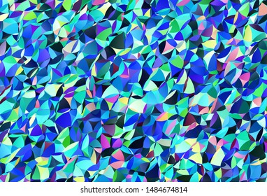 Light Blue, Green vector abstract mosaic backdrop. Geometric illustration in Origami style with gradient.  Brand new design for your business.