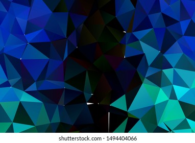 Light Blue, Green vector abstract mosaic backdrop. Colorful abstract illustration with gradient. Template for a cell phone background.