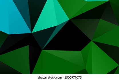 Light Blue, Green vector abstract mosaic pattern. Creative illustration in halftone style with gradient. Elegant pattern for a brand book.