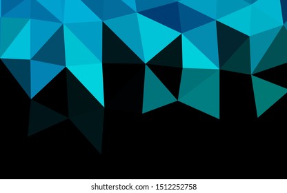 Light Blue, Green vector abstract mosaic pattern. Creative illustration in halftone style with gradient. Completely new design for your business.