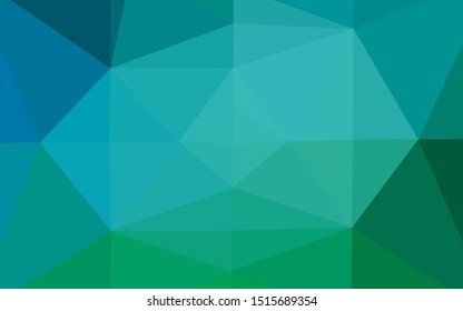 Light Blue, Green vector abstract polygonal cover. A completely new color illustration in a vague style. Completely new design for your business.