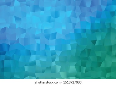 Light Blue, Green vector abstract polygonal layout. Colorful illustration in Origami style with gradient.  Textured pattern for background.