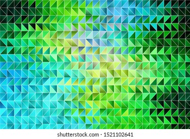 Light Blue, Green vector abstract polygonal background. Shining colorful illustration with triangles. Textured pattern for your backgrounds.