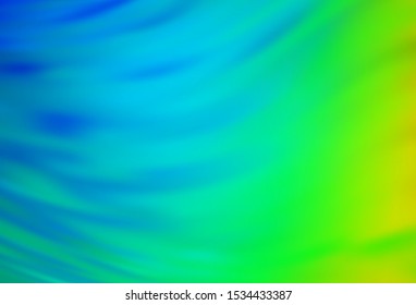 Light Blue, Green vector abstract blurred background. A completely new colored illustration in blur style. Background for a cell phone.