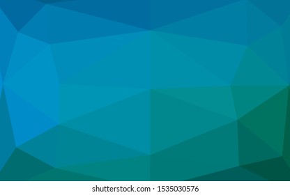Light Blue, Green vector abstract polygonal layout. Modern geometrical abstract illustration with gradient. Elegant pattern for a brand book.