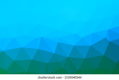 Light Blue, Green vector abstract mosaic pattern. Glitter abstract illustration with an elegant design. Elegant pattern for a brand book.
