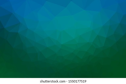 Light Blue, Green vector abstract mosaic pattern. Colorful abstract illustration with gradient. Template for your brand book.