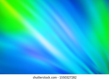 Light Blue, Green vector abstract bright texture. New colored illustration in blur style with gradient. Background for designs.