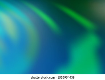 Light Blue, Green vector abstract blurred background. A completely new color illustration in a bokeh style. A completely new template for your design.