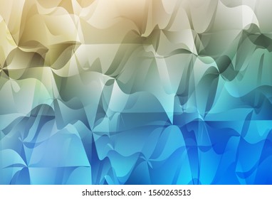 Light Blue, Green vector abstract mosaic backdrop. Triangular geometric sample with gradient.  Template for cell phone's backgrounds.