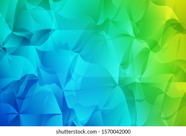 Light Blue, Green vector abstract polygonal template. Polygonal abstract illustration with gradient. Triangular pattern for your design.