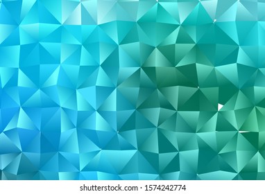 Light Blue, Green vector abstract polygonal layout. A sample with polygonal shapes. New texture for your design.