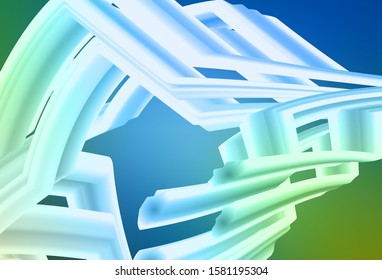 Light Blue, Green vector abstract bright texture. New colored illustration in blur style with gradient. New way of your design.