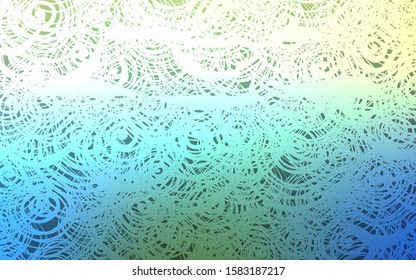 Light Blue, Green vector abstract doodle background. A completely new color illustration in doodle style with roses. The pattern can be used for coloring books and pages for kids.
