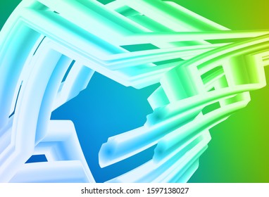 Light Blue, Green vector abstract bright texture. A completely new colored illustration in blur style. Background for designs.