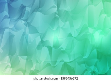 Light Blue, Green vector abstract mosaic background. Creative illustration in halftone style with triangles. Template for cell phone's backgrounds.