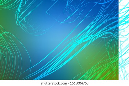 Planta brillante abstracta de vector verde, azul claro. Ilustración abstracta colorida con degradado. Diseño borroso para su sitio web.