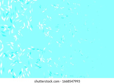 Hellblauer, grüner Vektorillustration abstrakter Hintergrund mit Blättern. Farbige abstrakte Illustration mit Blättern im Doodle-Stil. Elegantes Muster für Ihr Markenbuch.