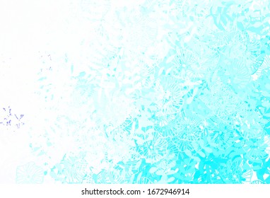 Azul claro, Vector Verde fondo abstracto con hojas, flores. Nueva ilustración de color con hojas y flores. Patrón para los jefes de sitios web, diseños.