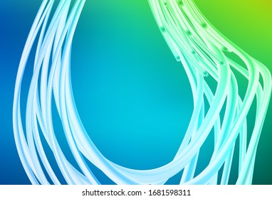 Planta brillante abstracta de vector verde, azul claro. Brillante ilustración colorida de estilo elegante. Fondo para los diseños.