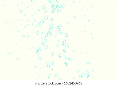 Light Blue, Green vector abstract backdrop with leaves. leaves on blurred abstract background with gradient. New template for your brand book.
