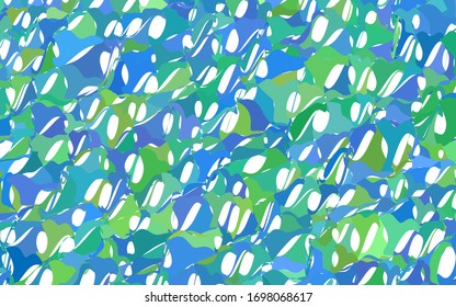 Light Blue, Green vector abstract blurred template. Colorful illustration in abstract cranked style with gradient. The template can be used as a background for cell phones.
