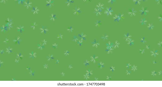Hellblaue, grüne, abstrakte Vektorvorlage mit Blättern. Doodle Illustration der Blätter im Origami-Stil mit Farbverlauf. Das beste Design für Ihr Unternehmen.