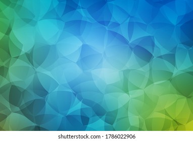 Light Blue, Green vector abstract polygonal background. Elegant bright polygonal illustration with gradient. Brand new style for your business design.
