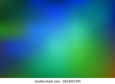 Azul claro, Verde vectorial abstracto patrón brillante. Ilustración creativa en estilo de semitono con gradiente. Nuevo diseño para su negocio.