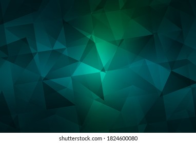 Azul claro, Vector verde patrón poligonal abstracto. Ilustración abstracta brillante con triángulos elegantes. Nuevo diseño para su negocio.