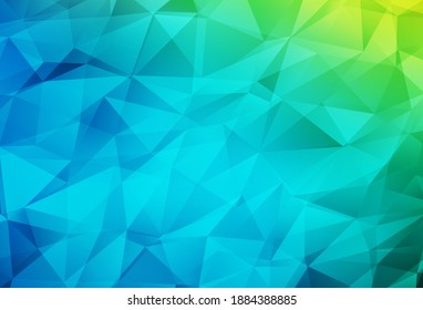 Light Blue, Green vector abstract mosaic pattern. Colorful abstract illustration with triangles. Polygonal design for your web site.