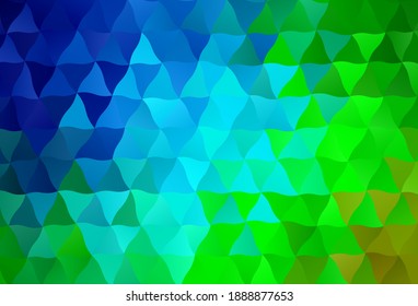 Azul claro, Vector verde patrón poligonal abstracto. Ilustración colorida de estilo poligonal con gradiente. Patrón texturizado para sus antecedentes.